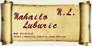 Mahailo Luburić vizit kartica